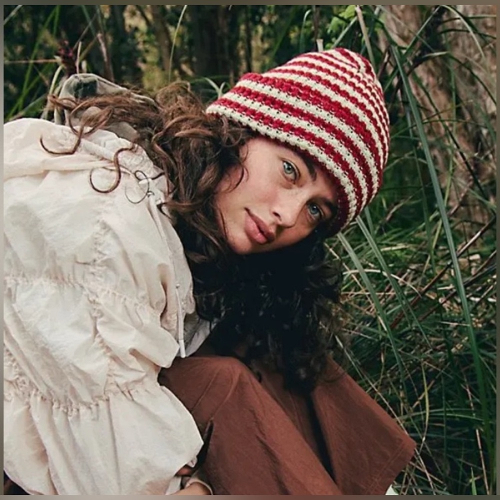 A10. NWT Free People Stripe It Up Cool Down Beanie